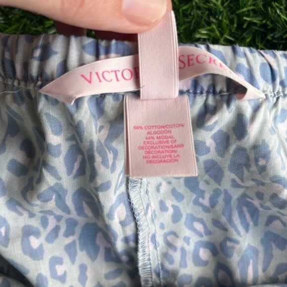 VICTORIAS SECRET Leopard Print Pajama Shorts size large - Picture 4 of 7